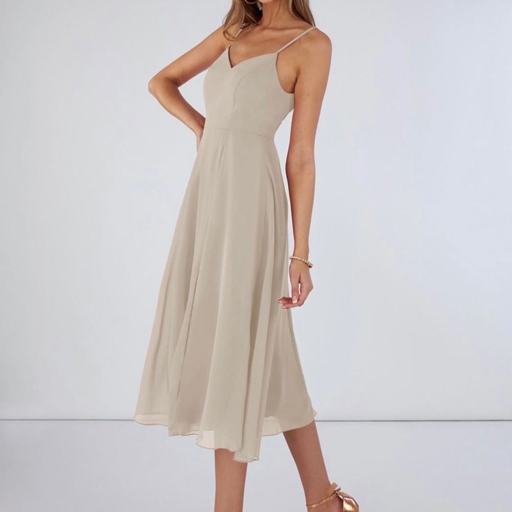 AZAZIE Clarissa Dress Taupe, Size 6